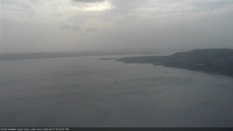 Lake Travis webcam, June 27, 2020 7:25 PM CT
