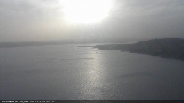 Lake Travis webcam, June 27, 2020 7:45 PM CT