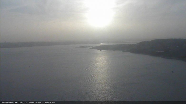 Lake Travis webcam, June 27, 2020 8:00 PM CT