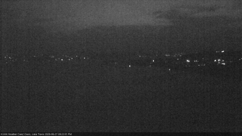Lake Travis webcam, June 27, 2020 9:25 PM CT