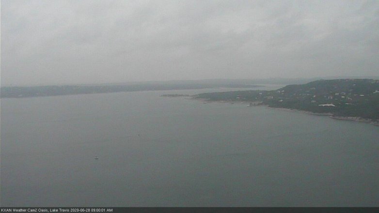Lake Travis webcam, June 28, 2020 9:00 AM CT