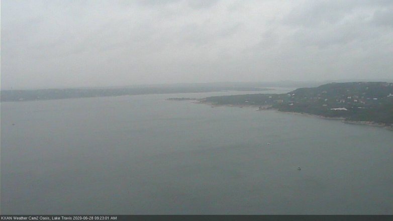Lake Travis webcam, June 28, 2020 9:25 AM CT