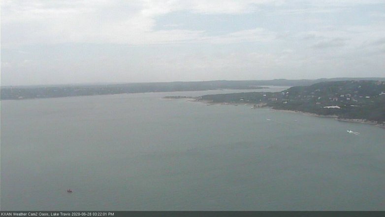 Lake Travis webcam, June 28, 2020 3:25 PM CT