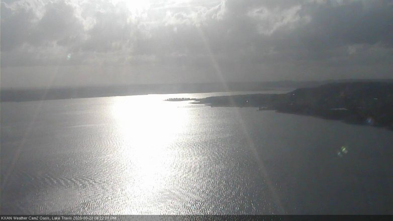 Lake Travis webcam, June 28, 2020 6:25 PM CT