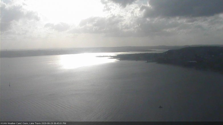 Lake Travis webcam, June 28, 2020 6:45 PM CT