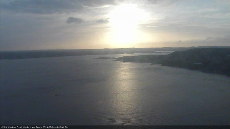 Lake Travis webcam, June 28, 2020 8:00 PM CT