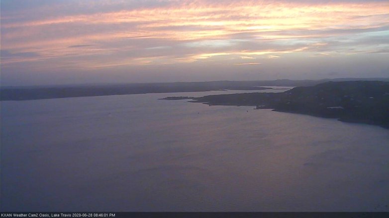 Lake Travis webcam, June 28, 2020 8:45 PM CT