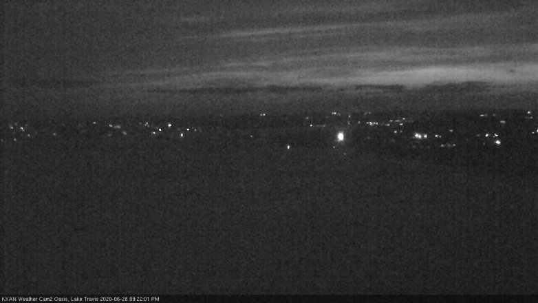 Lake Travis webcam, June 28, 2020 9:25 PM CT