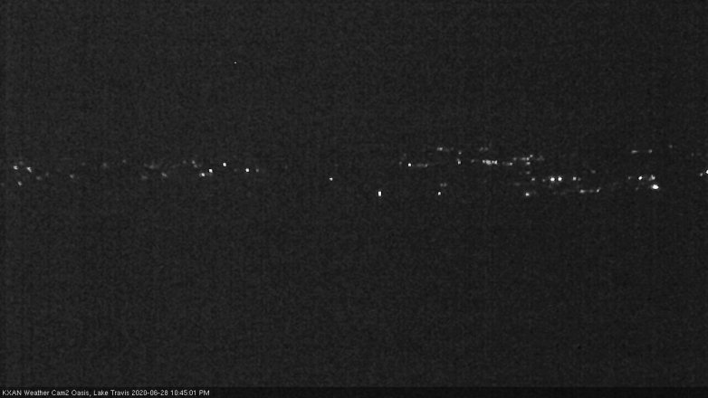 Lake Travis webcam, June 28, 2020 10:45 PM CT