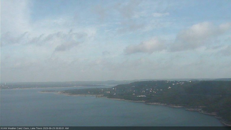 Lake Travis webcam, June 29, 2020 9:00 AM CT