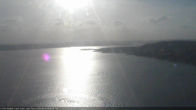Lake Travis webcam, June 29, 2020 6:45 PM CT