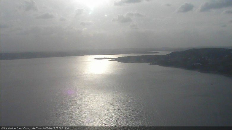 Lake Travis webcam, June 29, 2020 7:00 PM CT