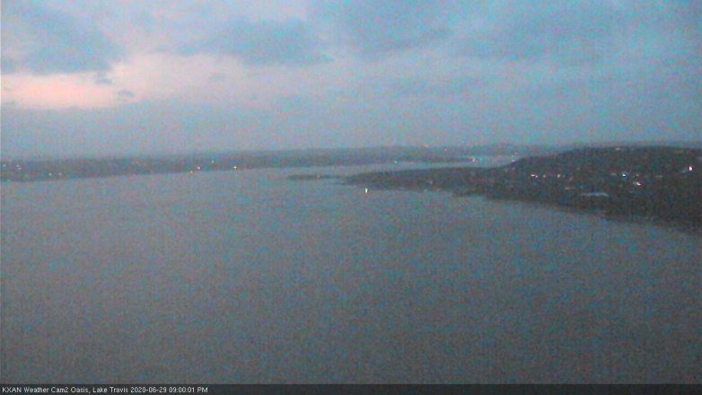 Lake Travis webcam, June 29, 2020 9:00 PM CT