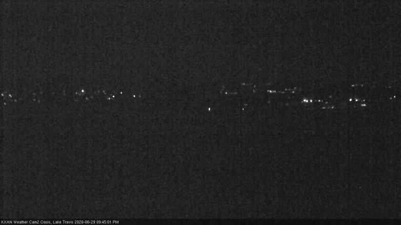 Lake Travis webcam, June 29, 2020 9:45 PM CT