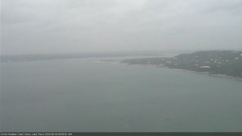 Lake Travis webcam, June 30, 2020 9:45 AM CT
