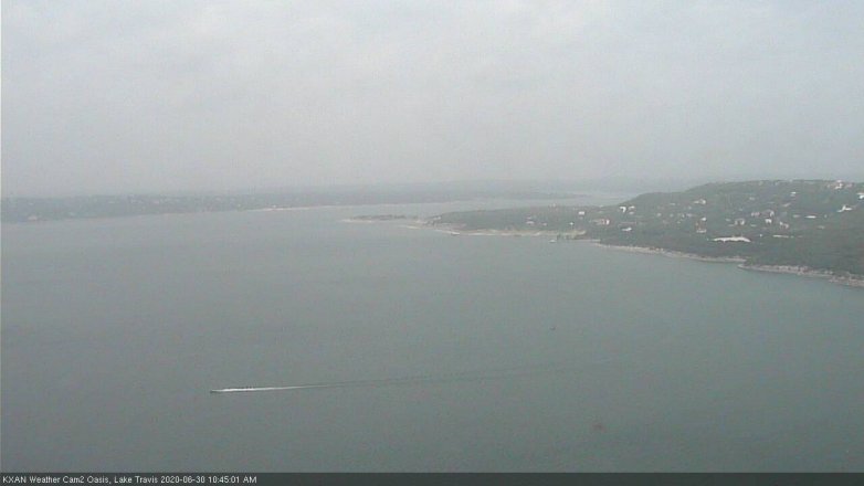 Lake Travis webcam, June 30, 2020 10:45 AM CT
