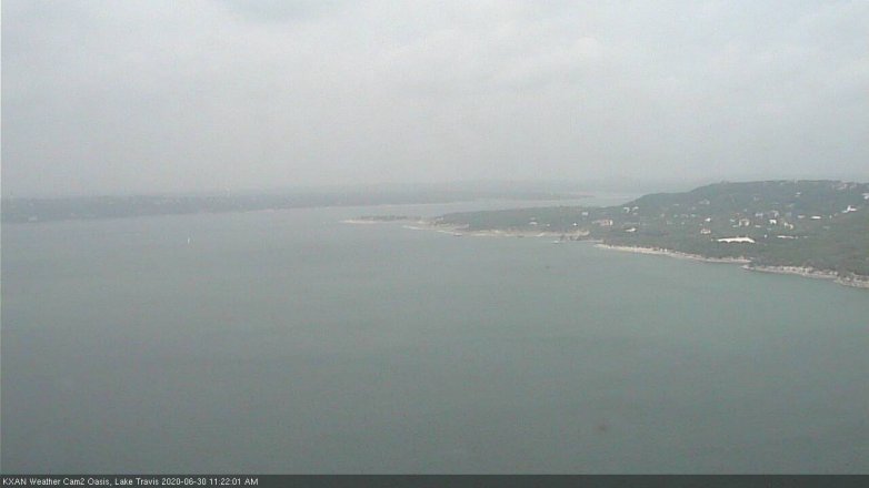 Lake Travis webcam, June 30, 2020 11:25 AM CT