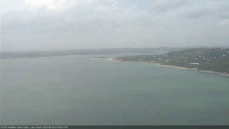 Lake Travis webcam, June 30, 2020 1:45 PM CT