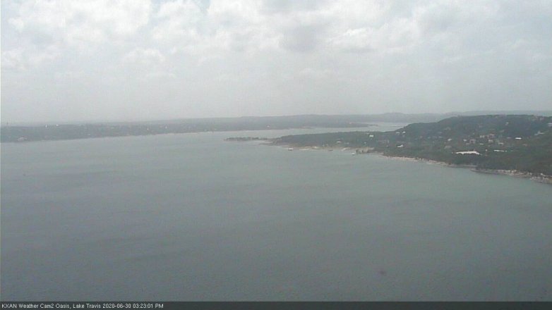 Lake Travis webcam, June 30, 2020 3:25 PM CT