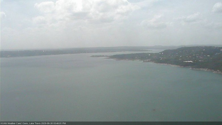 Lake Travis webcam, June 30, 2020 3:45 PM CT
