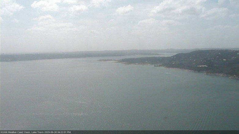 Lake Travis webcam, June 30, 2020 4:25 PM CT