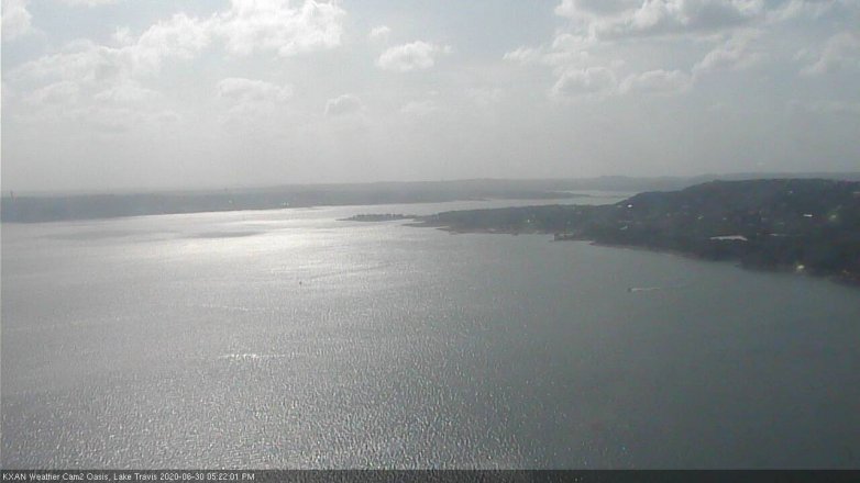 Lake Travis webcam, June 30, 2020 5:25 PM CT