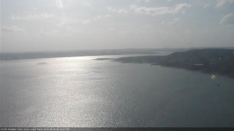 Lake Travis webcam, June 30, 2020 5:45 PM CT