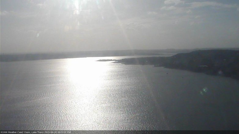Lake Travis webcam, June 30, 2020 6:25 PM CT