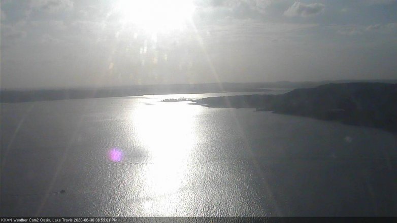 Lake Travis webcam, June 30, 2020 7:00 PM CT