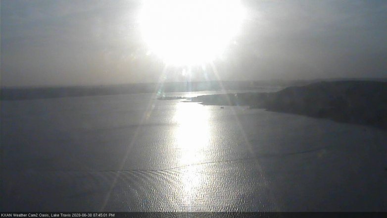 Lake Travis webcam, June 30, 2020 7:45 PM CT