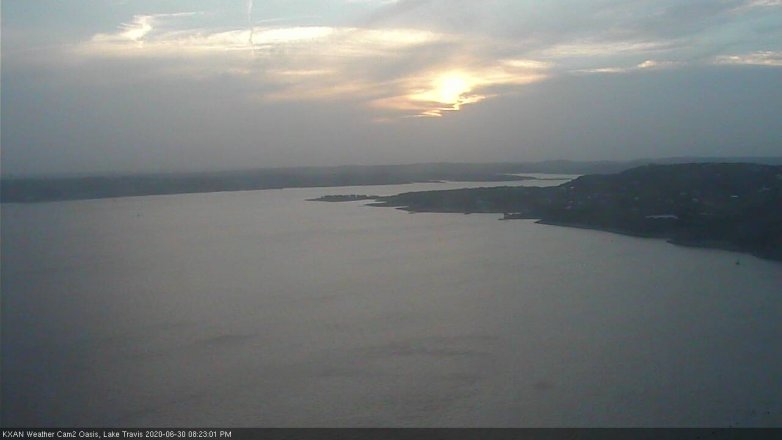 Lake Travis webcam, June 30, 2020 8:25 PM CT