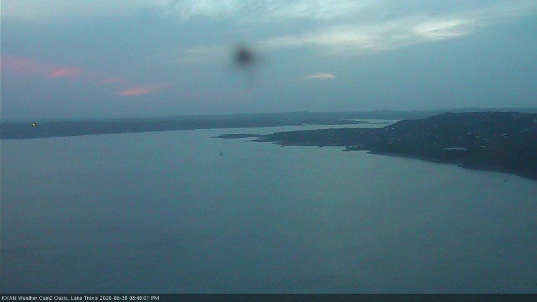 Lake Travis webcam, June 30, 2020 8:45 PM CT