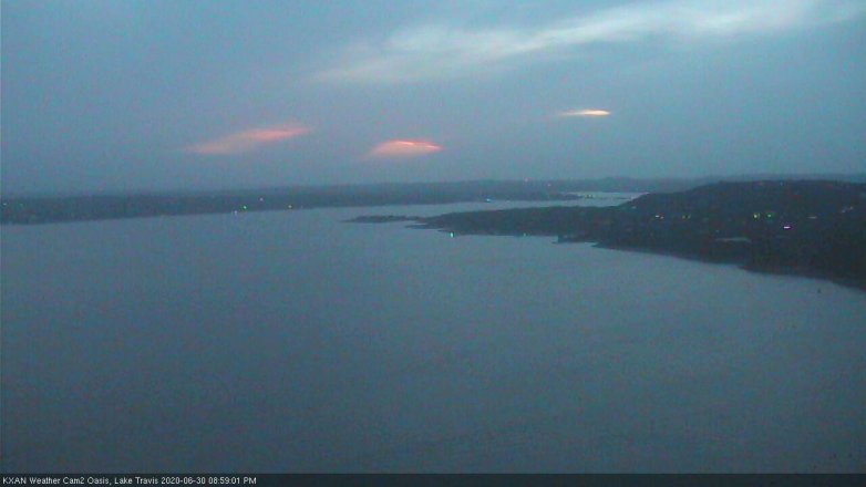 Lake Travis webcam, June 30, 2020 9:00 PM CT