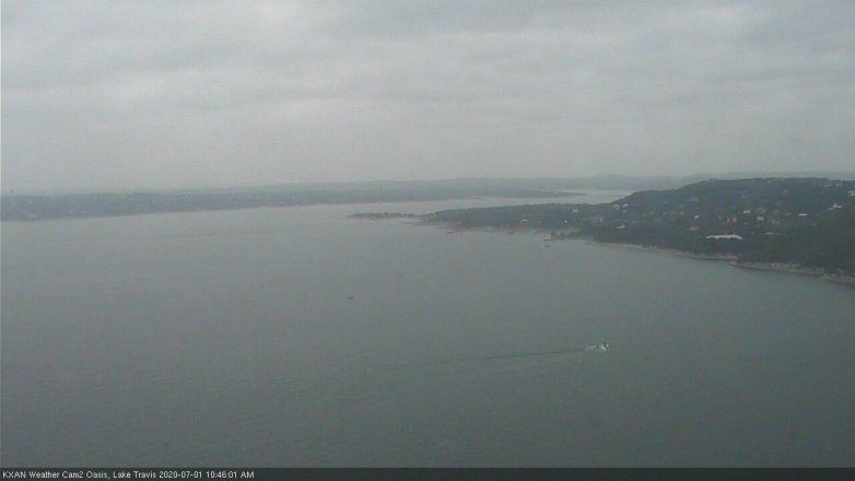 Lake Travis webcam, July 1, 2020 10:45 AM CT