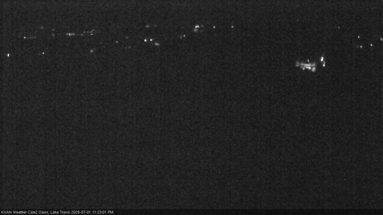 Lake Travis webcam, July 1, 2020 11:25 PM CT
