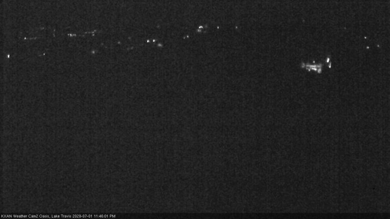 Lake Travis webcam, July 1, 2020 11:45 PM CT
