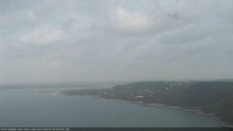 Lake Travis webcam, July 2, 2020 9:25 AM CT