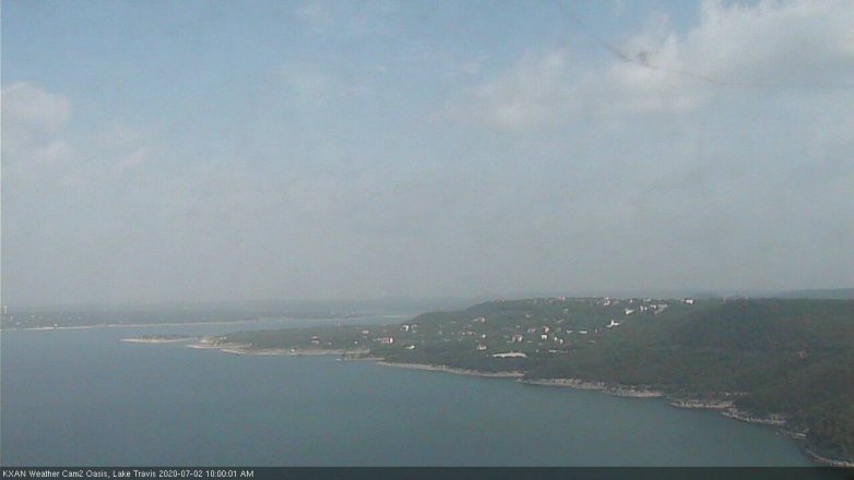 Lake Travis webcam, July 2, 2020 10:00 AM CT