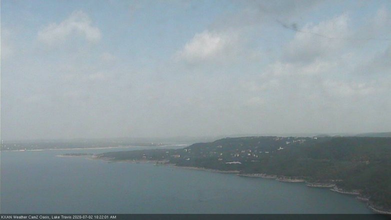Lake Travis webcam, July 2, 2020 10:25 AM CT