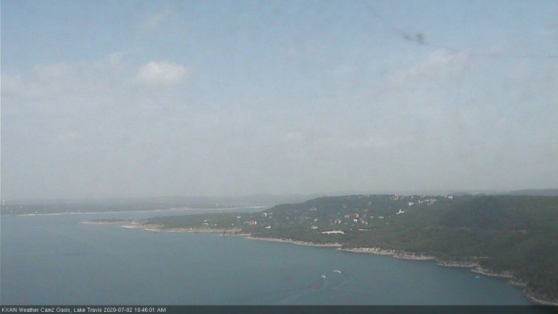 Lake Travis webcam, July 2, 2020 10:45 AM CT