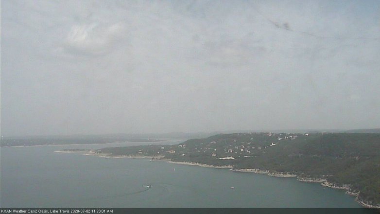 Lake Travis webcam, July 2, 2020 11:25 AM CT