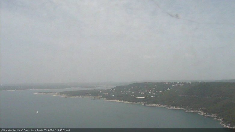 Lake Travis webcam, July 2, 2020 11:45 AM CT