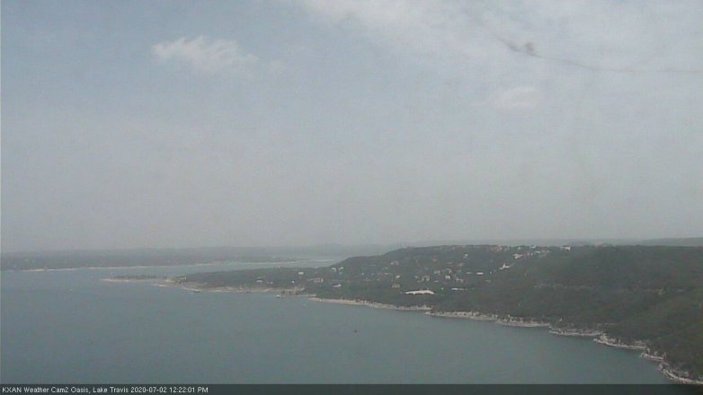Lake Travis webcam, July 2, 2020 12:25 PM CT