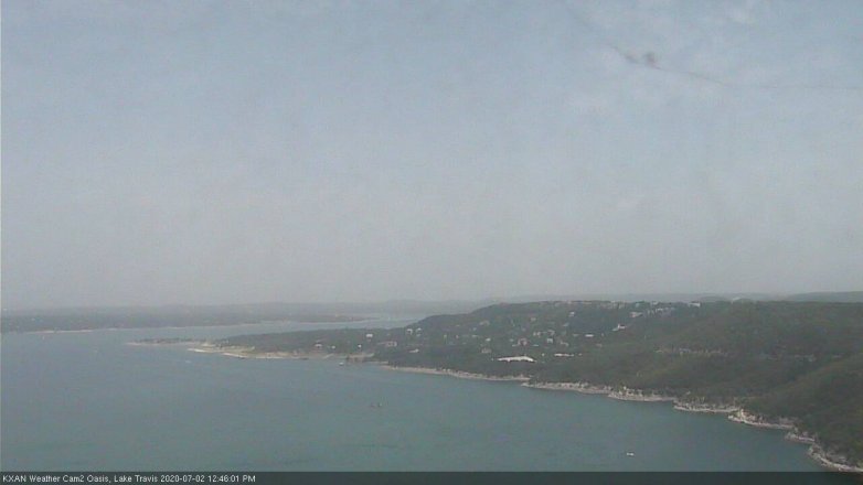 Lake Travis webcam, July 2, 2020 12:45 PM CT