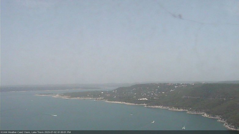 Lake Travis webcam, July 2, 2020 1:00 PM CT