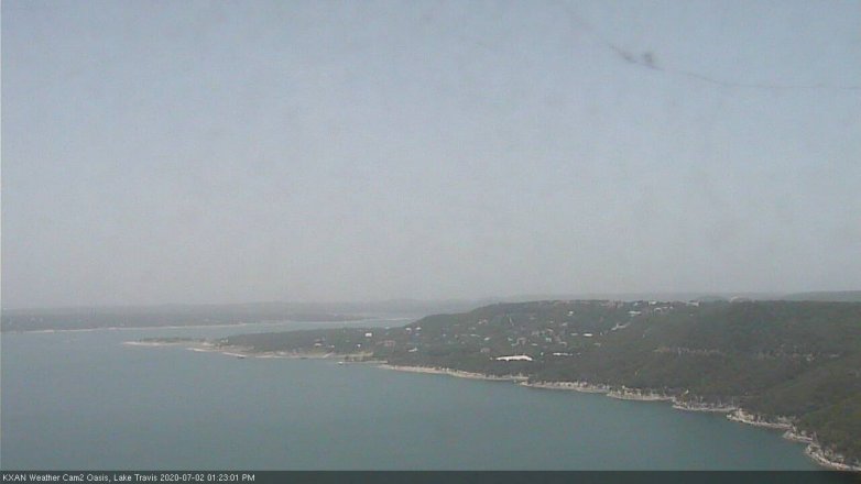Lake Travis webcam, July 2, 2020 1:25 PM CT