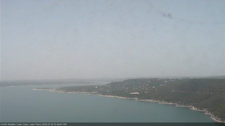 Lake Travis webcam, July 2, 2020 1:45 PM CT