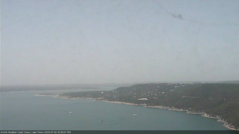 Lake Travis webcam, July 2, 2020 2:00 PM CT