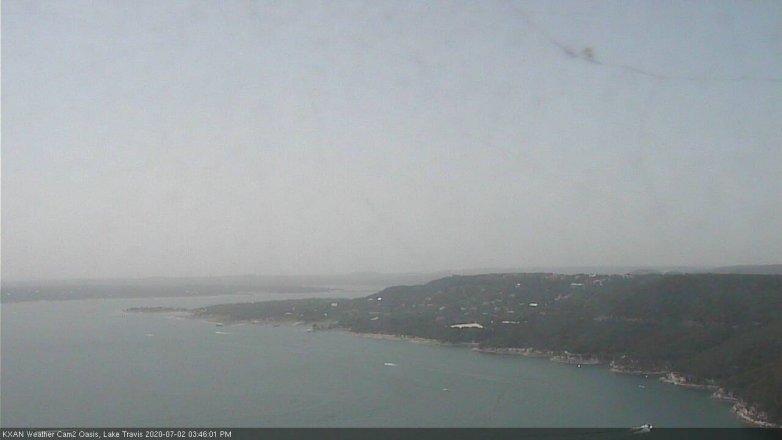 Lake Travis webcam, July 2, 2020 3:45 PM CT