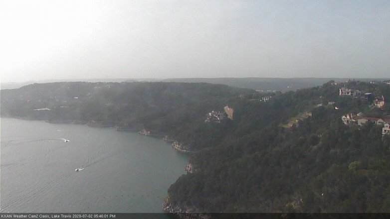 Lake Travis webcam, July 2, 2020 5:45 PM CT